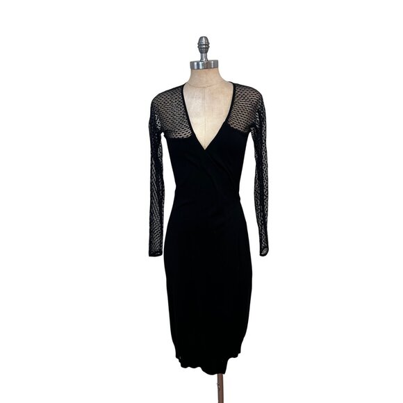 Diane Von Furstenberg DVF ZALDABIS Silk Wrap Midi Dress Small - Picture 2 of 6